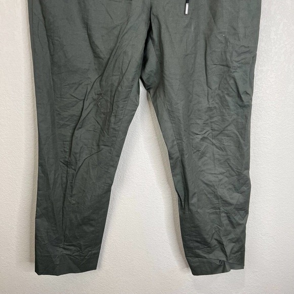 Reiss Womens Pull On Straight Leg Pants Size 28 Green High Rise Drawstring - Picture 5 of 13